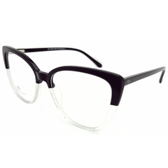 Armação para Óculos Feminino Empório Glasses Preto Cristal Gatinho EG3447 C6 56