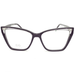 Armação para Óculos Feminino Empório Glasses Preto/Cristal Gatinho/Quadrado EG5003 C5 17