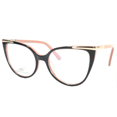 Armação para Óculos Feminino Empório Glasses Preto/Dourado Gatinho EG3039 C5 52