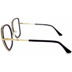 Armação para Óculos Feminino Empório Glasses Preto/Dourado Gatinho EG3144 C5 56