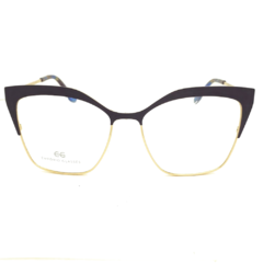 Armação para Óculos Feminino Empório Glasses Preto Fosco/Dourado Gatinho EG4159 C5 53