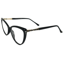 Armação para Óculos Feminino Empório Glasses Preto Gatinho EG3263 C5 56