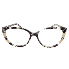 Armação para Óculos Feminino Empório Glasses Preto Mesclado Gatinho EG5006 C18 54