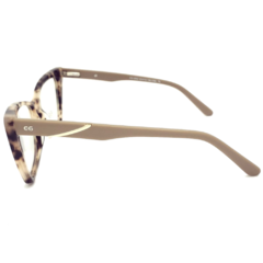 Armação para Óculos Feminino Empório Glasses Rosa Cristal Mescla Marrom Gatinho EG5002 C16 53_01.png