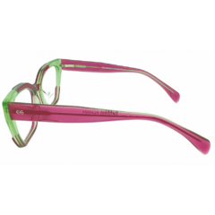 Armação para Óculos Feminino Empório Glasses Rosa Cristal/Verde Cristal Gatinho EG3475 C9 52