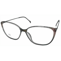 Armação para Óculos Feminino Empório Glasses Rosé Metálico/Dourado Metálico Gatinho EG5508 C14 53