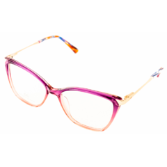 Armação para Óculos Feminino Empório Glasses Roxo Cristal/Rosa Cristal Gatinho EG3348 C10 53