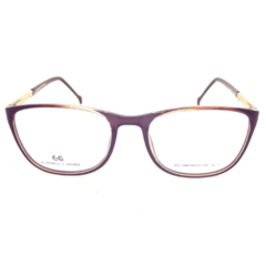 Armação para Óculos Feminino Empório Glasses Roxo Metálico/Preto Redondo/Gatinho EG1999 C9 54