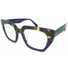 Armação para Óculos Feminino Empório Glasses Tartaruga/Roxo Cristal Gatinho EG3470 C17 51