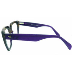 Armação para Óculos Feminino Empório Glasses Tartaruga/Roxo Cristal Gatinho EG3470 C17 51