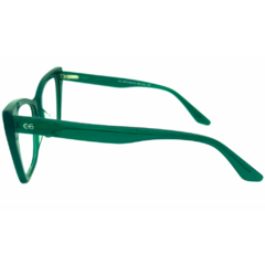 Armação para Óculos Feminino Empório Glasses Verde Cristal Gatinho EG3472 C132 53