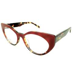 Armação para Óculos Feminino Empório Glasses Vermelho/Tartaruga Gatinho EG3345 C15 51