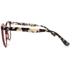 Armação para Óculos Feminino Empório Glasses Vinho Gatinho EG3251 C9 53