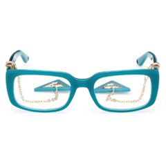 Armação para Óculos Feminino Guess Azul Turquesa Retangular GU2959 087 53