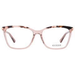 Armação para Óculos Feminino Guess Rosa Cristal/Marrom Mesclado Quadrado/Gatinho GU2880 057 54