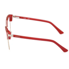 Armação para Óculos Feminino Guess Vermelho/Dourado Quadrado GU2945 066 54