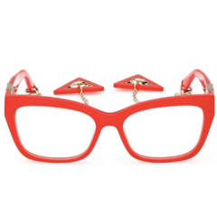 Armação para Óculos Feminino Guess Vermelho Gatinho GU2960 066 54