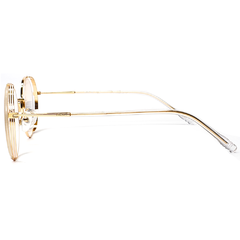 Armação para Óculos Feminino Next Branco/Rosa Baby/Dourado Redondo N81366 C4 52