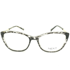 Armação para Óculos Feminino Next Cinza Mesclado Clip-On N81471 C03 53