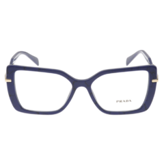 Armação para Óculos Feminino Prada Azul Marmorizado Gatinho/Quadrado VPR03Z 18D-1O1 55