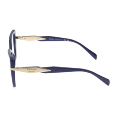 Armação para Óculos Feminino Prada Azul Marmorizado Gatinho/Quadrado VPR03Z 18D-1O1 55