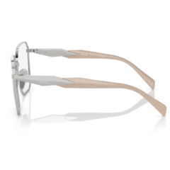Armação para Óculos Feminino Prada Cromado Quadrado VPR56Z 1BC-1O1 55