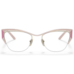 Armação para Óculos Feminino Prada Dourado/Rosa Bicolor Gatinho VPR63Y 14A-1O1 54