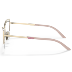 Armação para Óculos Feminino Prada Dourado/Rosa Bicolor Gatinho VPR63Y 14A-1O1 54