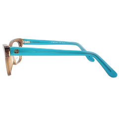Armação para Óculos Feminino Saint Tropez Marrom Cristal Gatinho ST446 C13 54