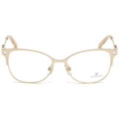 Armação para Óculos Feminino Swarovski Dourado Gatinho SW5199 025 53