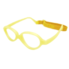 Armação para Óculos Infantil Miraflex Amarelo Redondo BABYONE HP 37