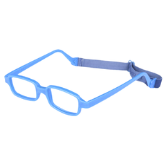 Armação para Óculos Infantil Miraflex Azul Opala Retangular NEWBABY1 CP 39
