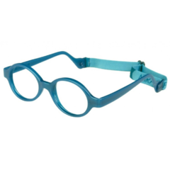 Armação para Óculos Infantil Miraflex Azul Turquesa Retangular BABYPLUS VM 39