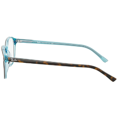 Armação para Óculos Infantil Ray-Ban Tartaruga/Azul Cristal Redondo/Quadrado RB5393 5883 49