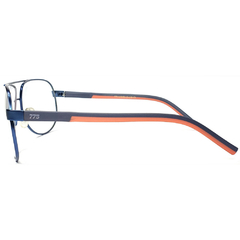 Armação para Óculos Masculino 775 Azul Metálico Aviador 775 116 C3 60