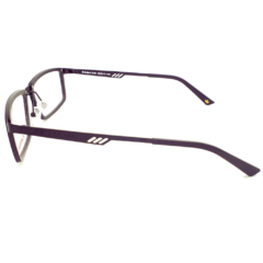 Armação para Óculos Masculino Carmim Preto Fosco Retangular CRM41049 140 55