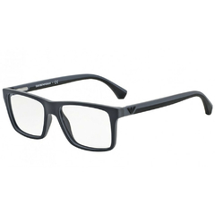 Armação para Óculos Masculino Emporio Armani Preto Fosco/Cinza Fosco Retangular EA3034 5229 55