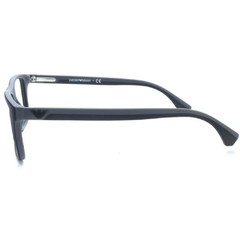 Armação para Óculos Masculino Emporio Armani Preto Fosco/Cinza Fosco Retangular EA3034 5229 55