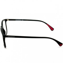 Armação para Óculos Masculino Emporio Armani Preto Fosco Retangular EA3177 5042 55