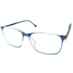 Armação para Óculos Masculino Empório Glasses Azul Cristal Retangular EG5510 C2 54
