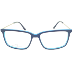 Armação para Óculos Masculino Empório Glasses Azul Marinho/Azul Claro Retangular EG3124 C13 56