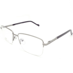Armação para Óculos Masculino Empório Glasses Cinza Chumbo Retangular EG4077 C2 54
