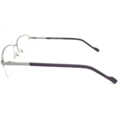 Armação para Óculos Masculino Empório Glasses Cinza Chumbo Retangular EG4077 C2 54