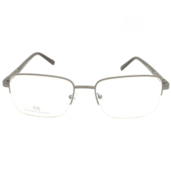 Armação para Óculos Masculino Empório Glasses Cinza Chumbo Retangular EG4163 C2 55