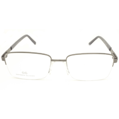 Armação para Óculos Masculino Empório Glasses Cinza Chumbo Retangular EG4187 C2 53