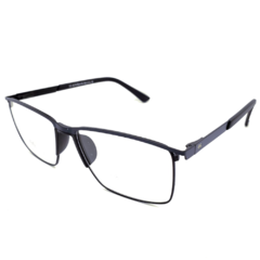 Armação para Óculos Masculino Empório Glasses Preto Fosco/Azul Fosco Retangular EG4219 C13 58