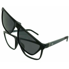 Armação para Óculos Masculino Empório Glasses Preto Fosco Clip-On EG3485 C15 56