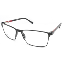 Armação para Óculos Masculino Empório Glasses Preto Fosco Clip-On EG4257 C15 55