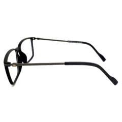 Armação para Óculos Masculino Empório Glasses Preto Fosco Quadrado EG3259 C5 52 na internet