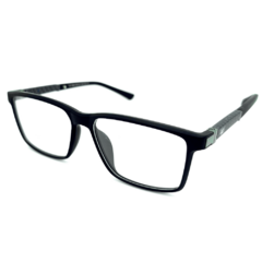 Armação para Óculos Masculino Empório Glasses Preto Fosco Retangular EG3482 C15 56